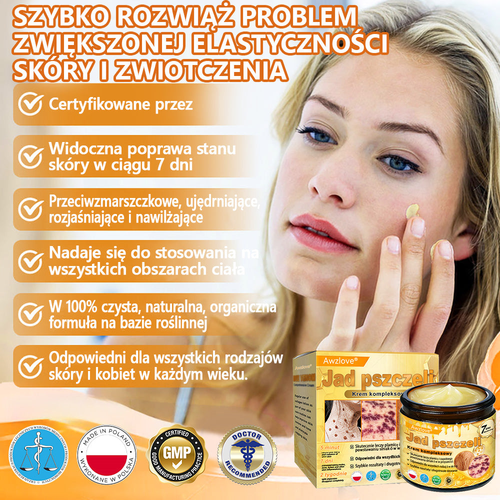 Wyprodukowano i wysłano z Polski ✅🎁𝐀𝐖𝐙𝐋𝐎𝐕𝐄® Kompleksowy krem z jadem🐅 pszczelim | OSTATNI DZIEŃ 80% ZNIŻKI🐅
