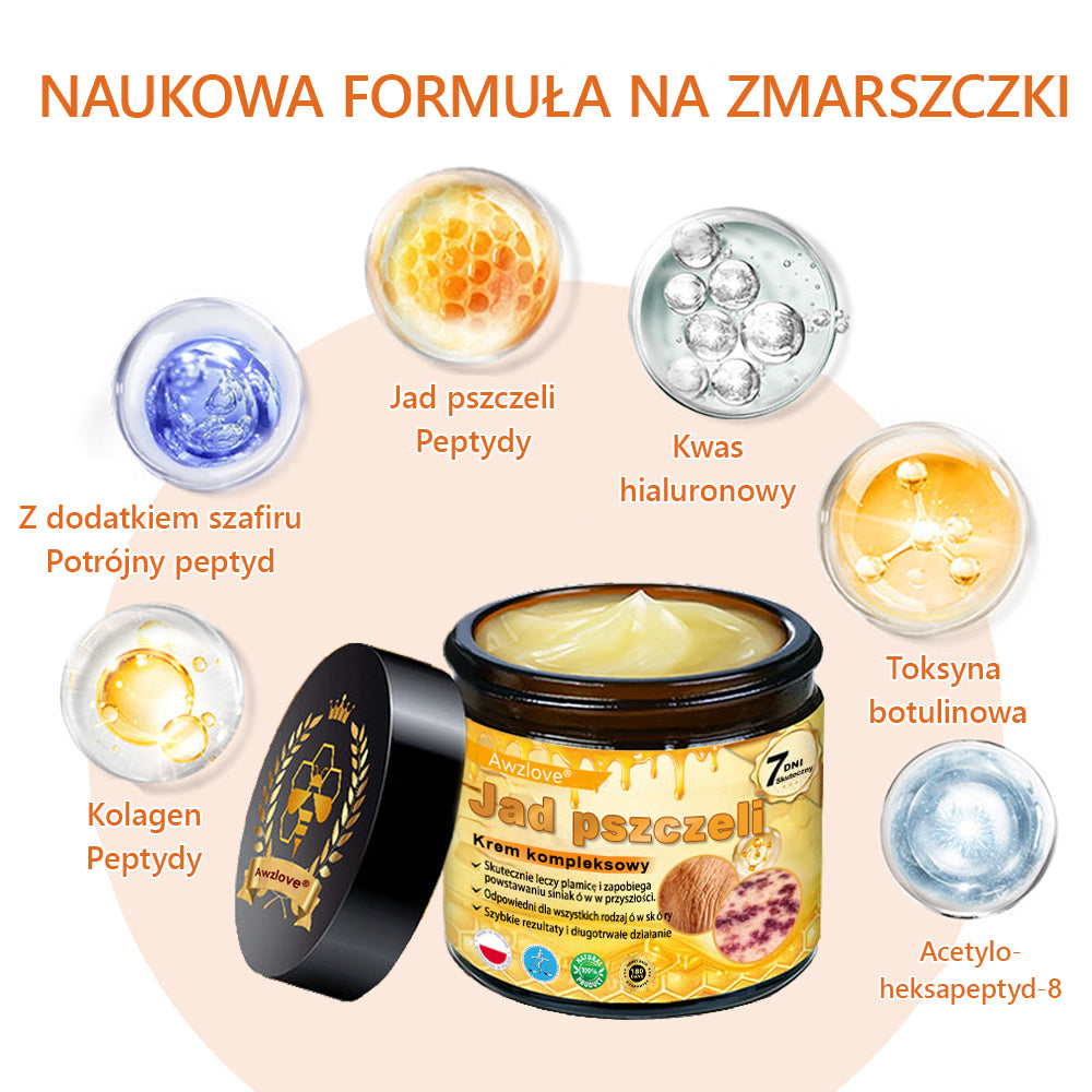 Wyprodukowano i wysłano z Polski ✅🎁𝐀𝐖𝐙𝐋𝐎𝐕𝐄® Kompleksowy krem z jadem🐅 pszczelim | OSTATNI DZIEŃ 80% ZNIŻKI🐅